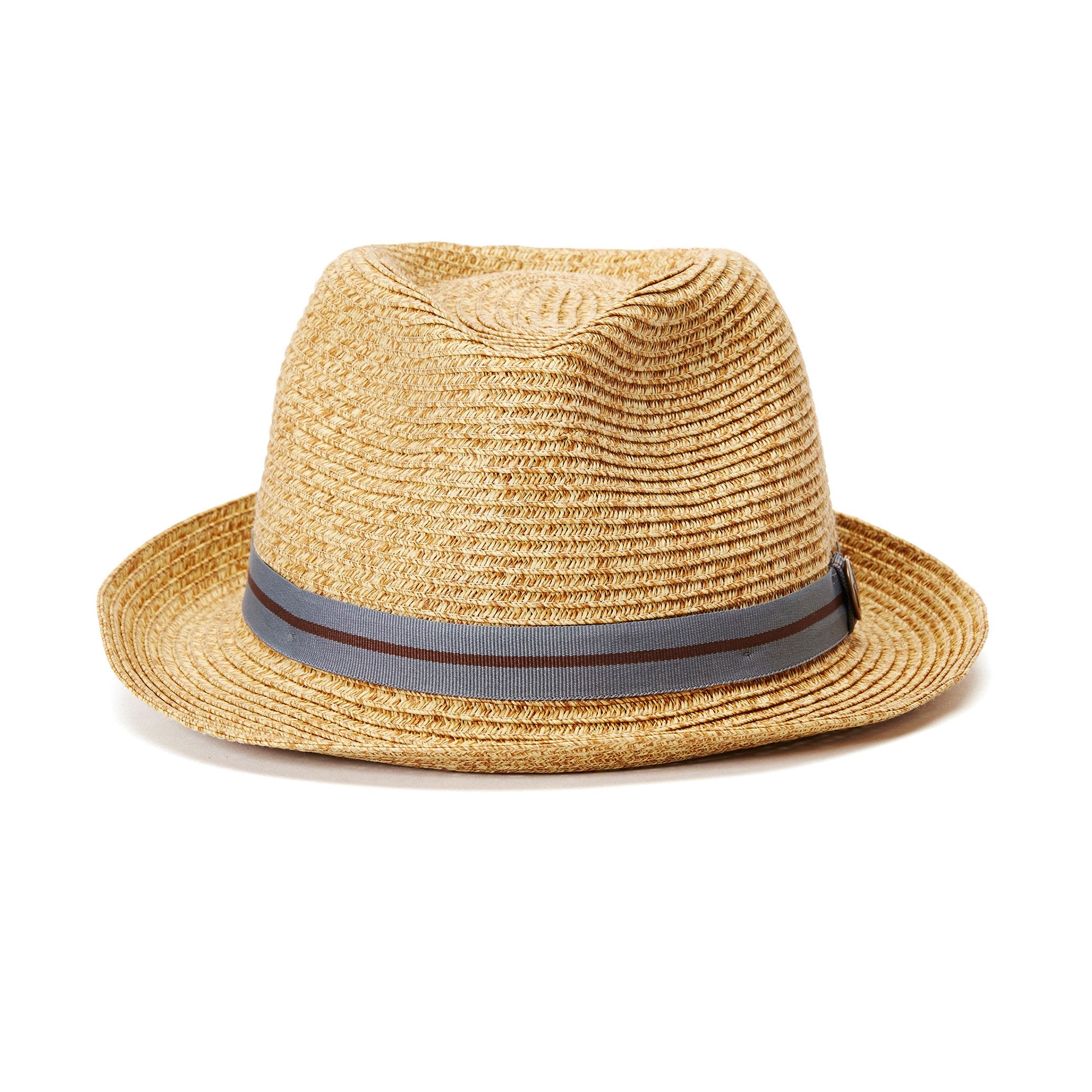 Goorin Bros. keep it real teardrop short brim straw fedora hat Tan front view