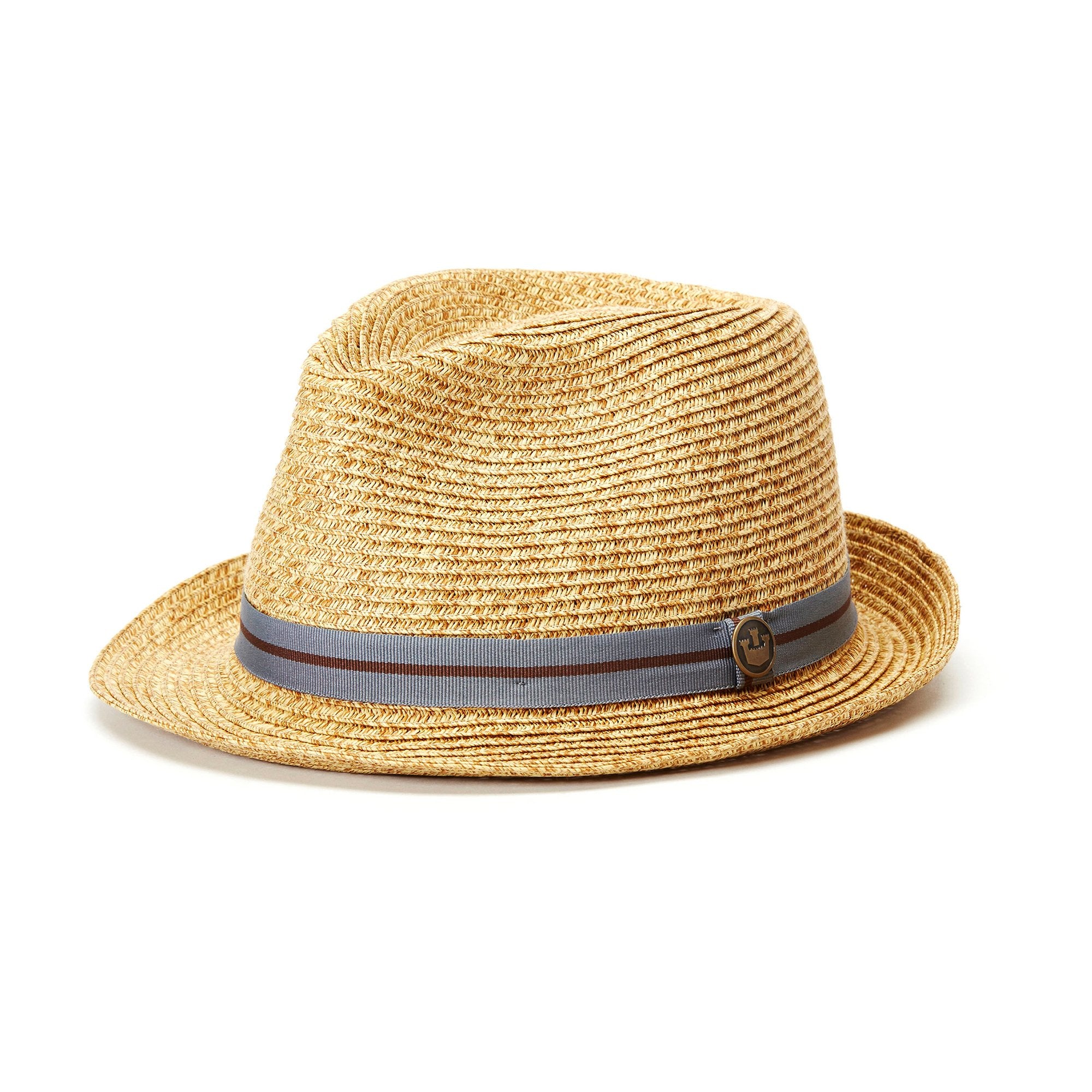 Goorin Bros. keep it real teardrop short brim straw fedora hat Tan left side view