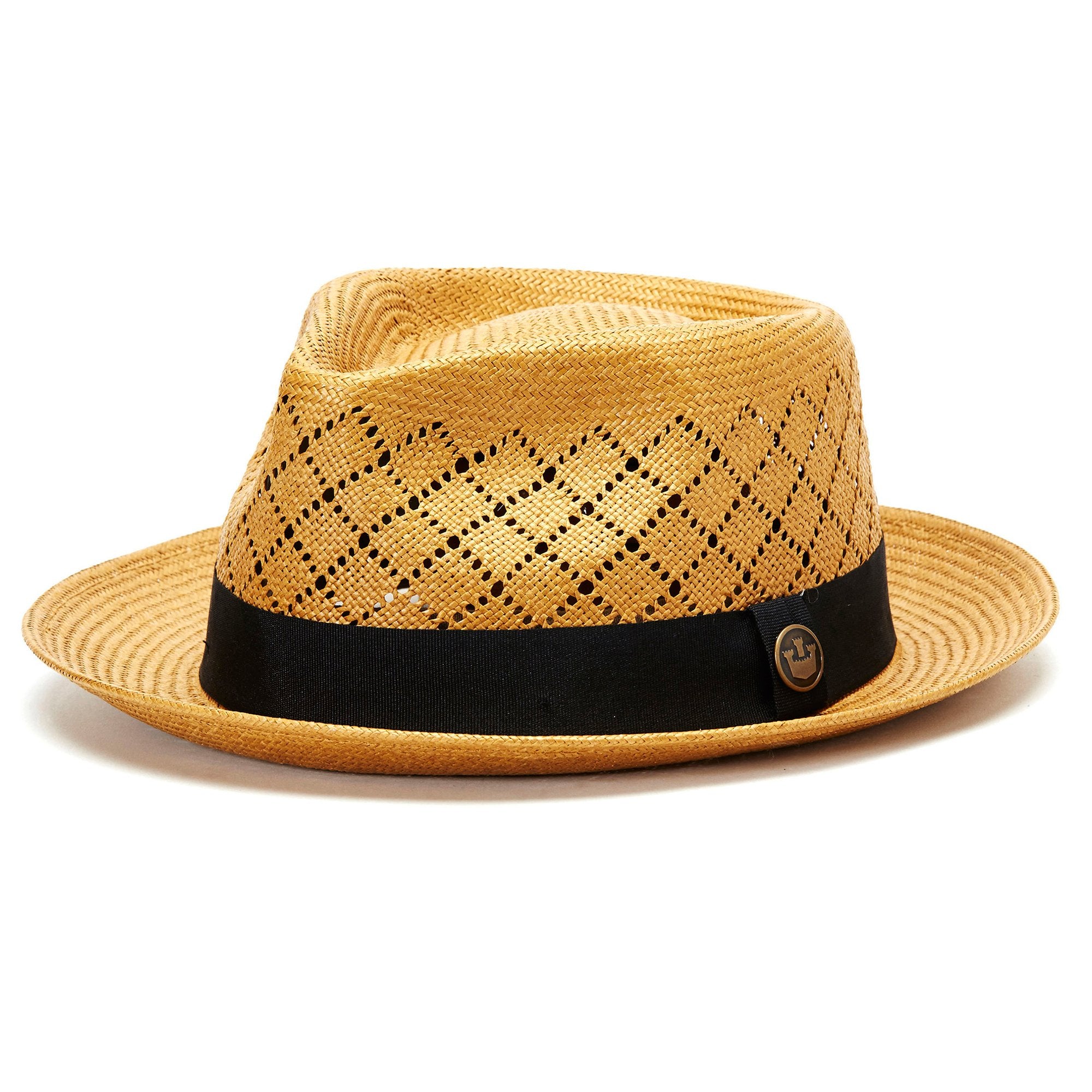Goorin Bros. emile king straw classic brim fedora Tan left side view