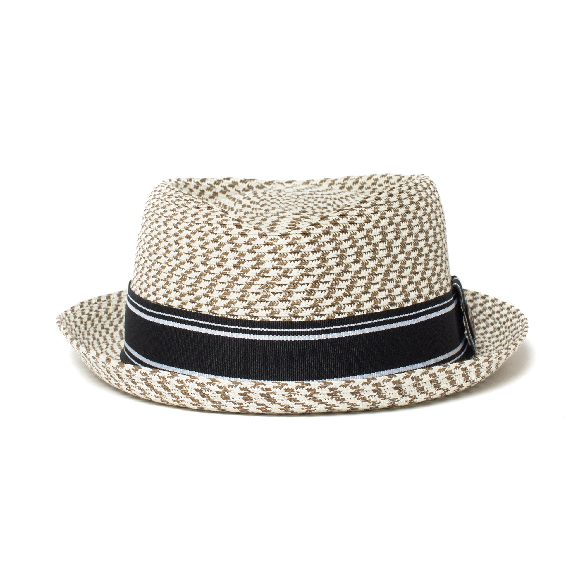 Goorin Bros. big boy kris diamond short brim straw porkpie fedora hat Charcoal front view