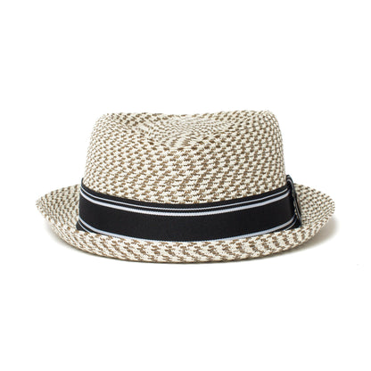 Goorin Bros. big boy kris diamond short brim straw porkpie fedora hat Charcoal front view