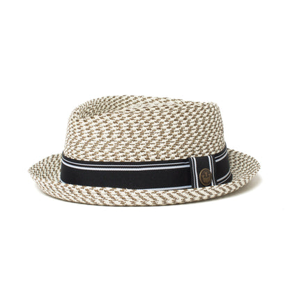 Goorin Bros. big boy kris diamond short brim straw porkpie fedora hat Charcoal left side view