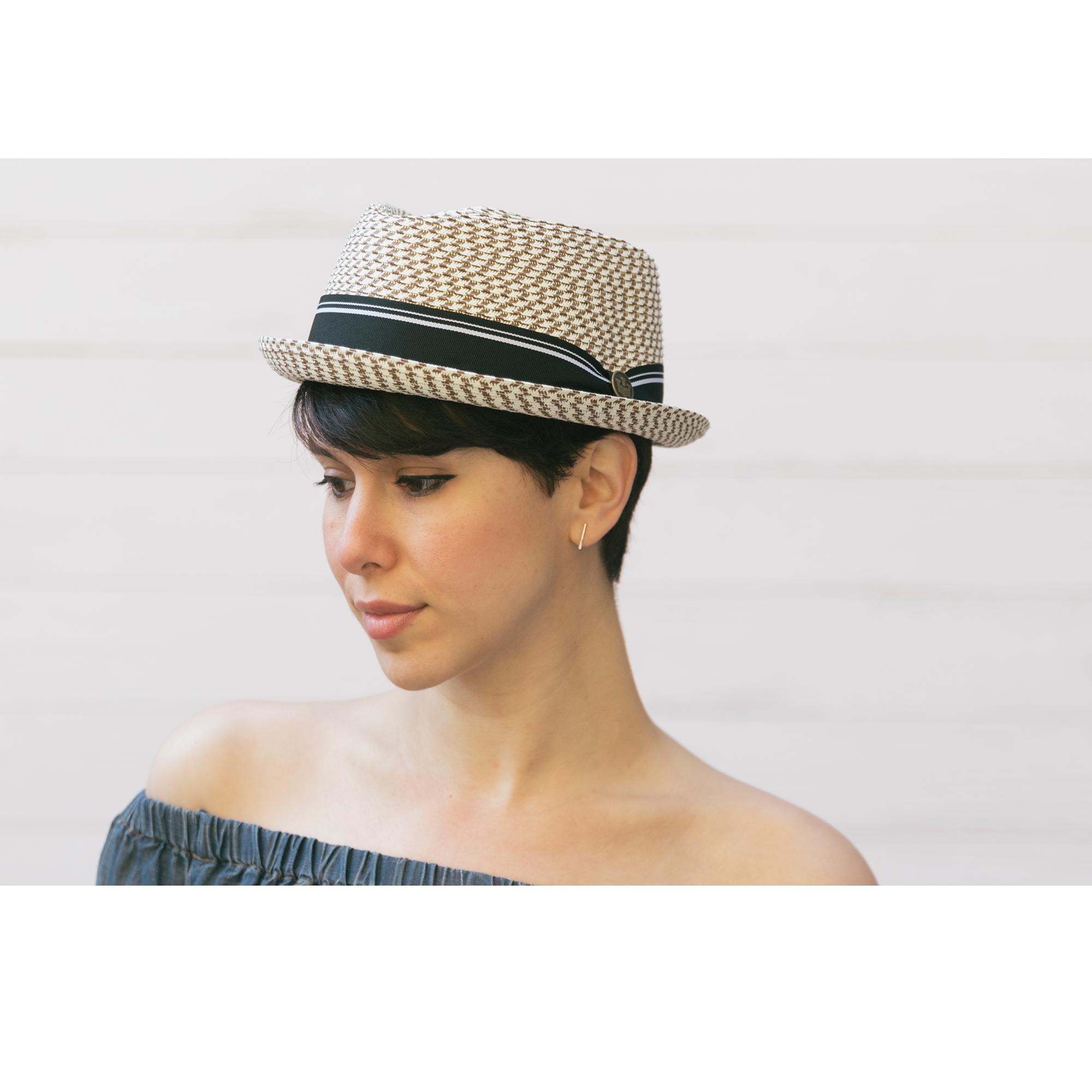 Goorin Bros. Big Boy Kris Charcoal porkpie womens styling