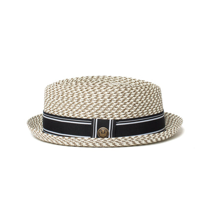 Goorin Bros. big boy kris diamond short brim straw porkpie fedora hat Charcoal side view