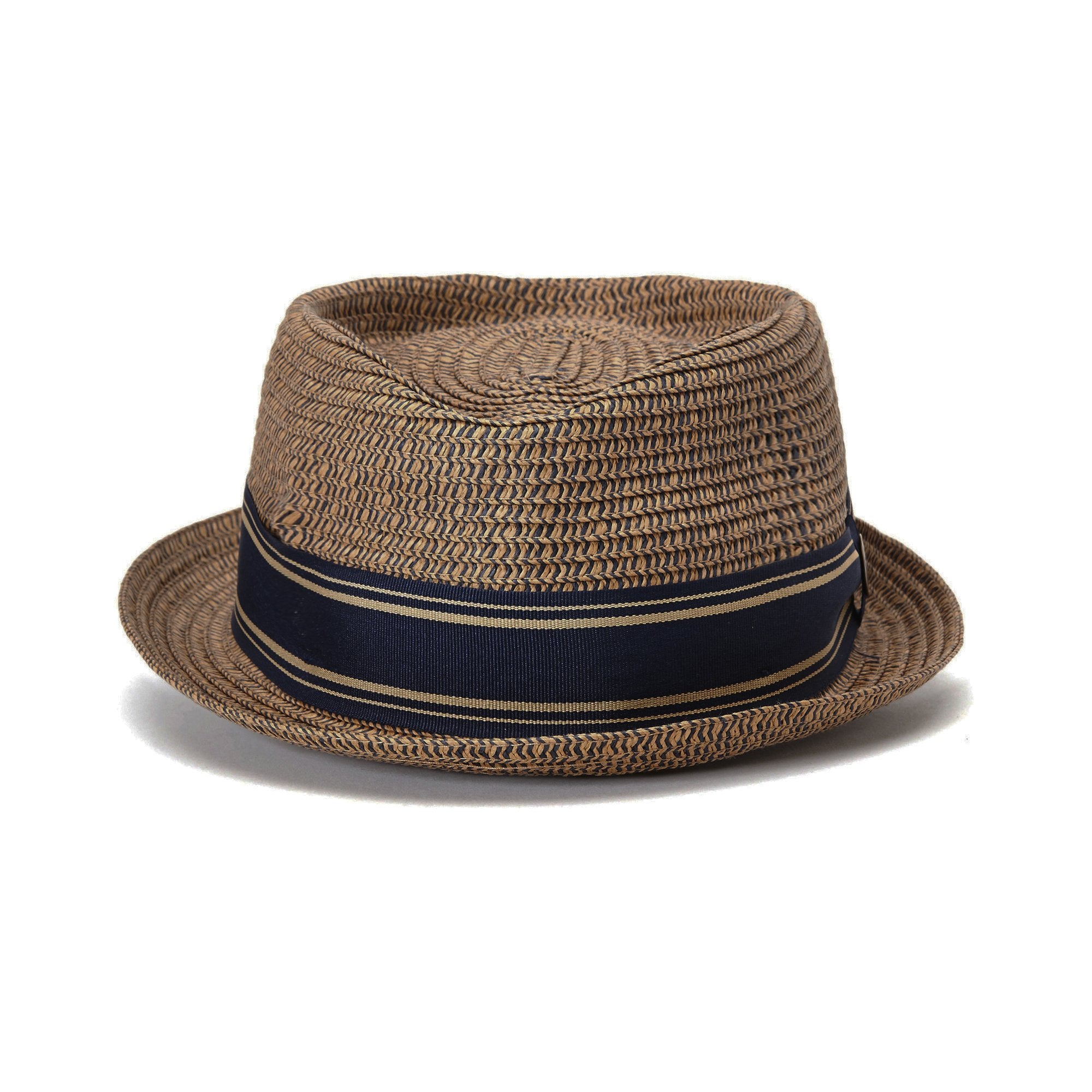 Goorin Bros. big boy kris diamond short brim straw porkpie fedora hat Tan front view