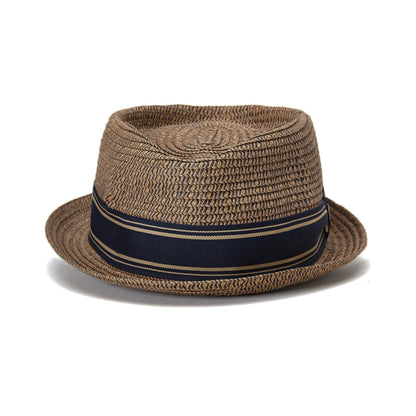 Goorin Bros. big boy kris diamond short brim straw porkpie fedora hat Tan front view