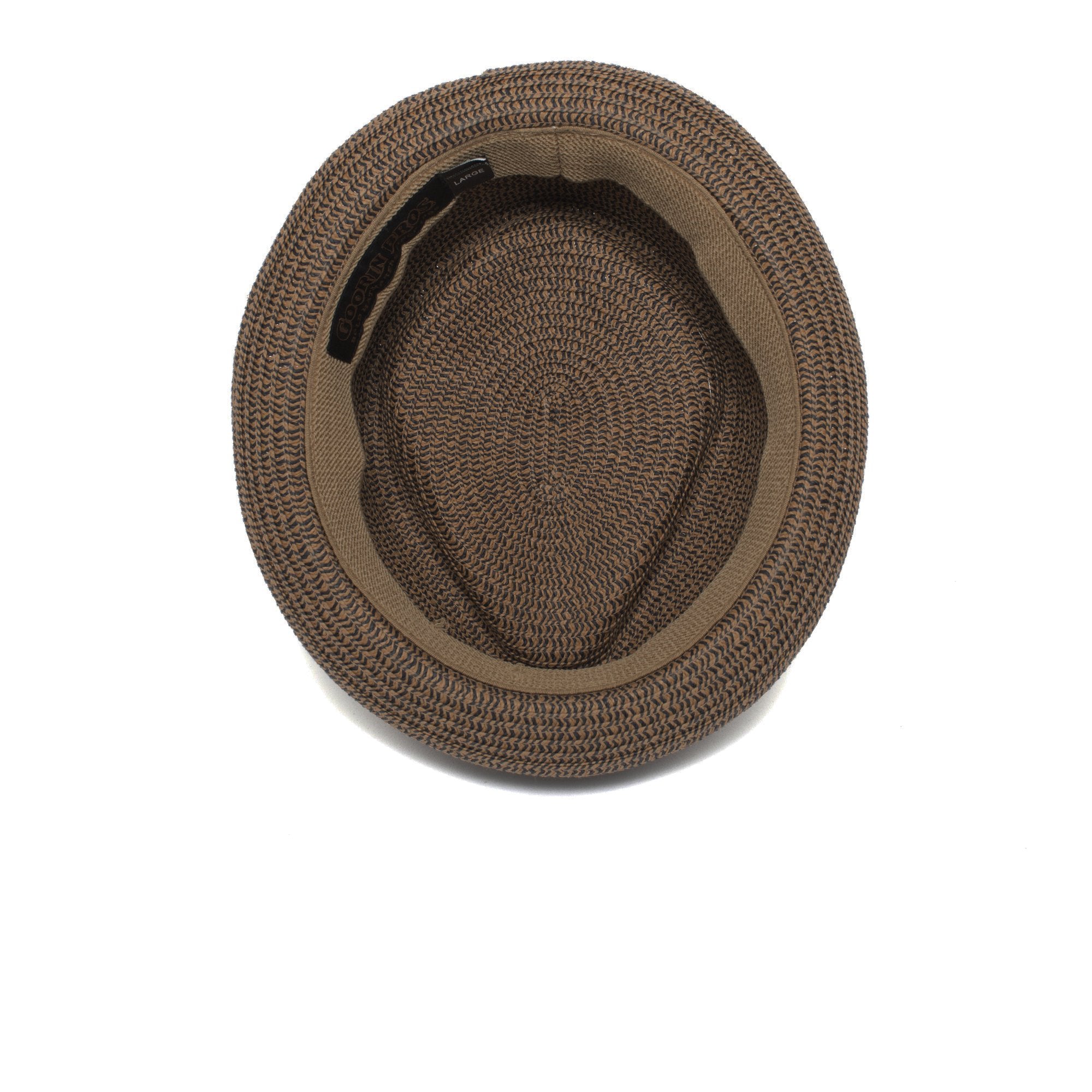 Goorin Bros. big boy kris diamond short brim straw porkpie fedora hat Tan under view
