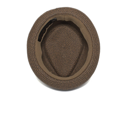 Goorin Bros. big boy kris diamond short brim straw porkpie fedora hat Tan under view