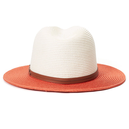 Goorin Bros. hot miami paper wide brim fedora Coral back view
