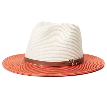 Goorin Bros. hot miami paper wide brim fedora Coral left side view
