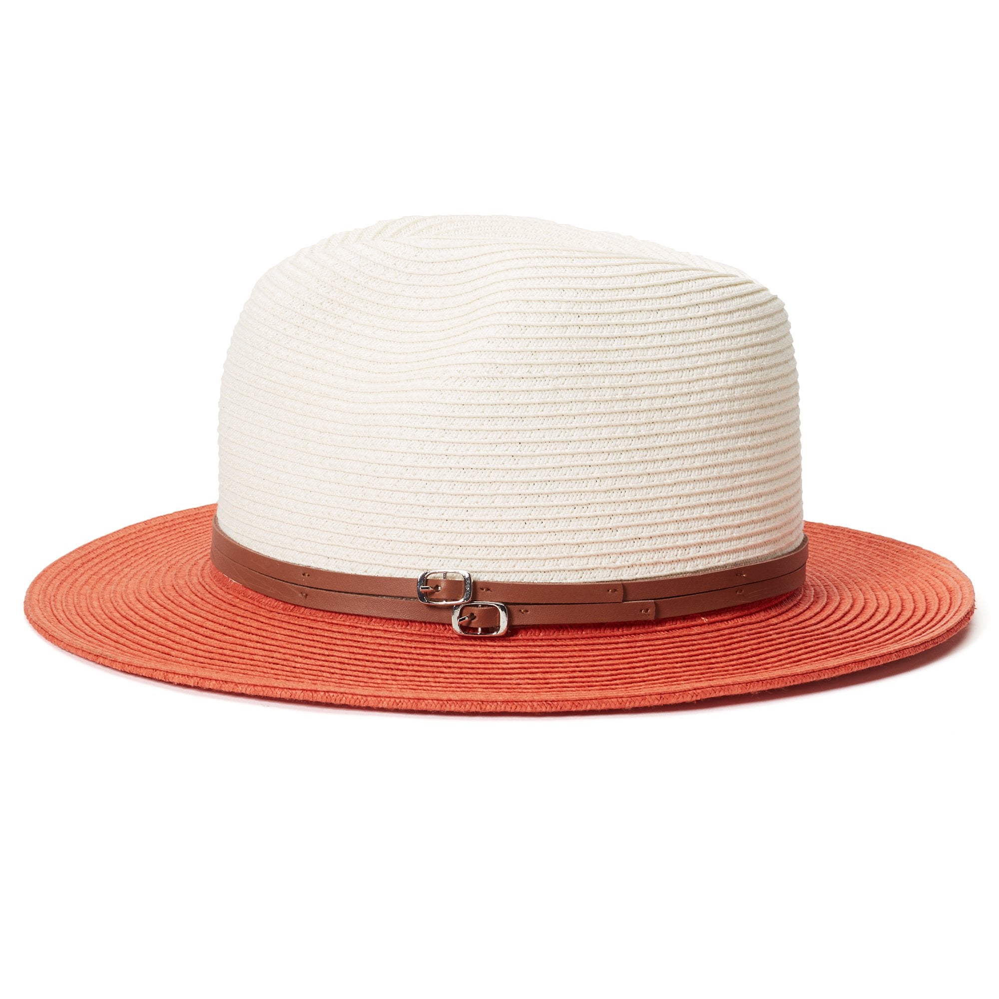 Goorin Bros. hot miami paper wide brim fedora Coral side view