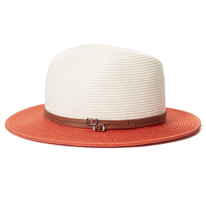 Goorin Bros. hot miami paper wide brim fedora Coral side view