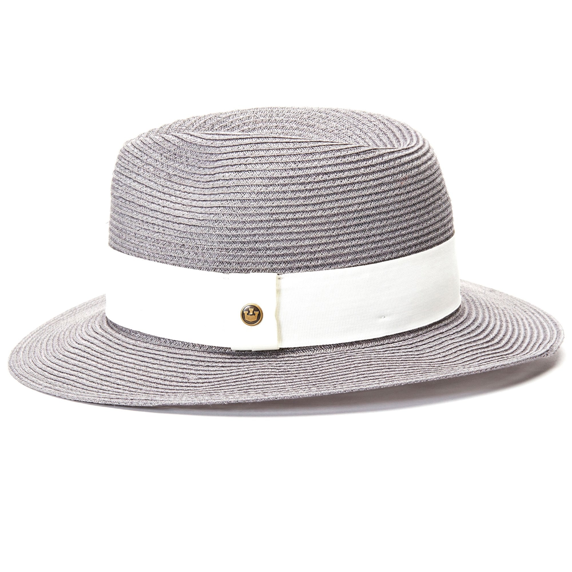 Goorin Bros. new york summers straw wide brim fedora Grey side view