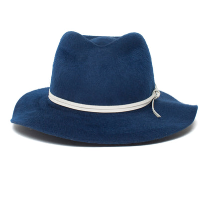 Goorin Bros. cydney wool wide brim fedora Blue front view