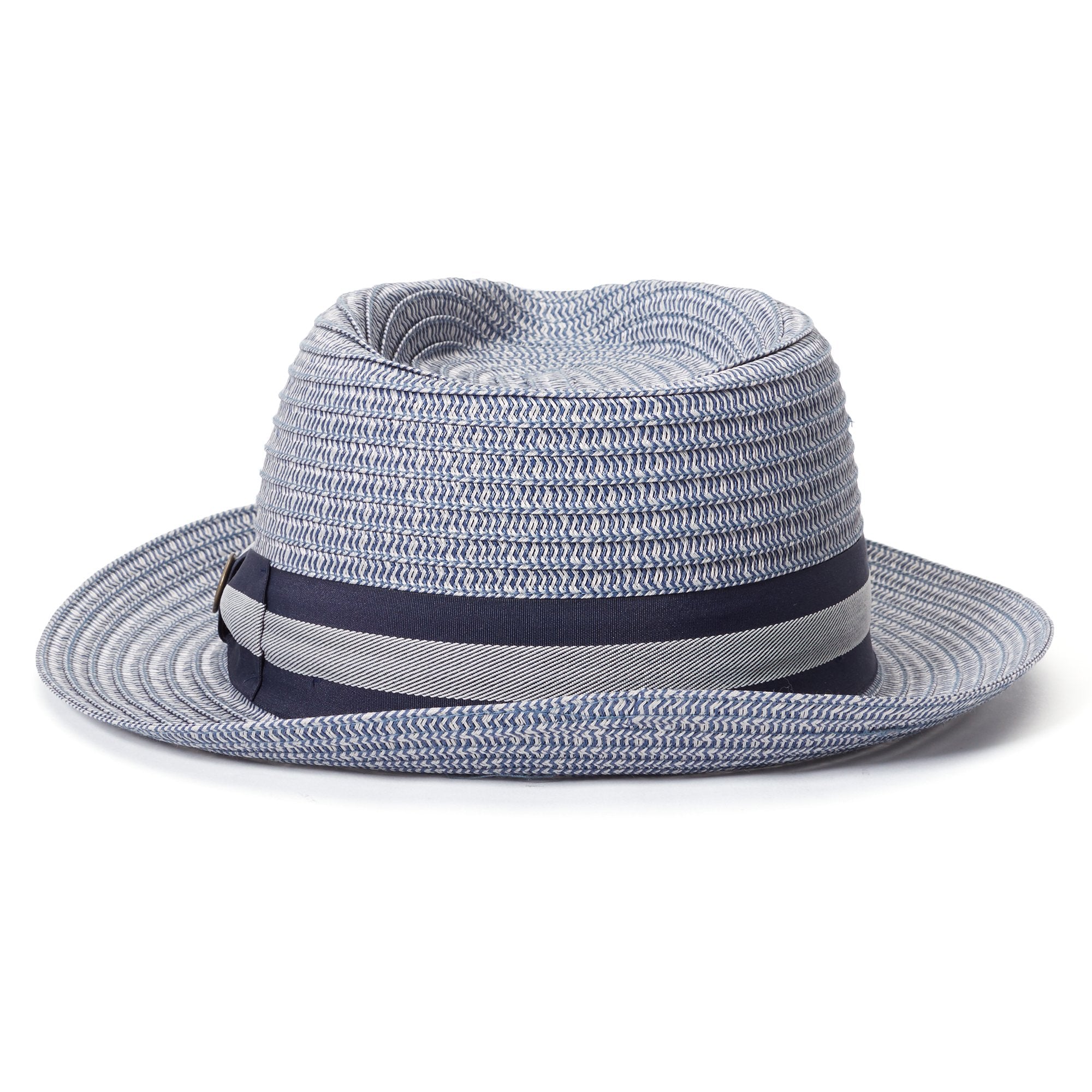Goorin Bros. cayo plastic classic brim fedora Blue back view