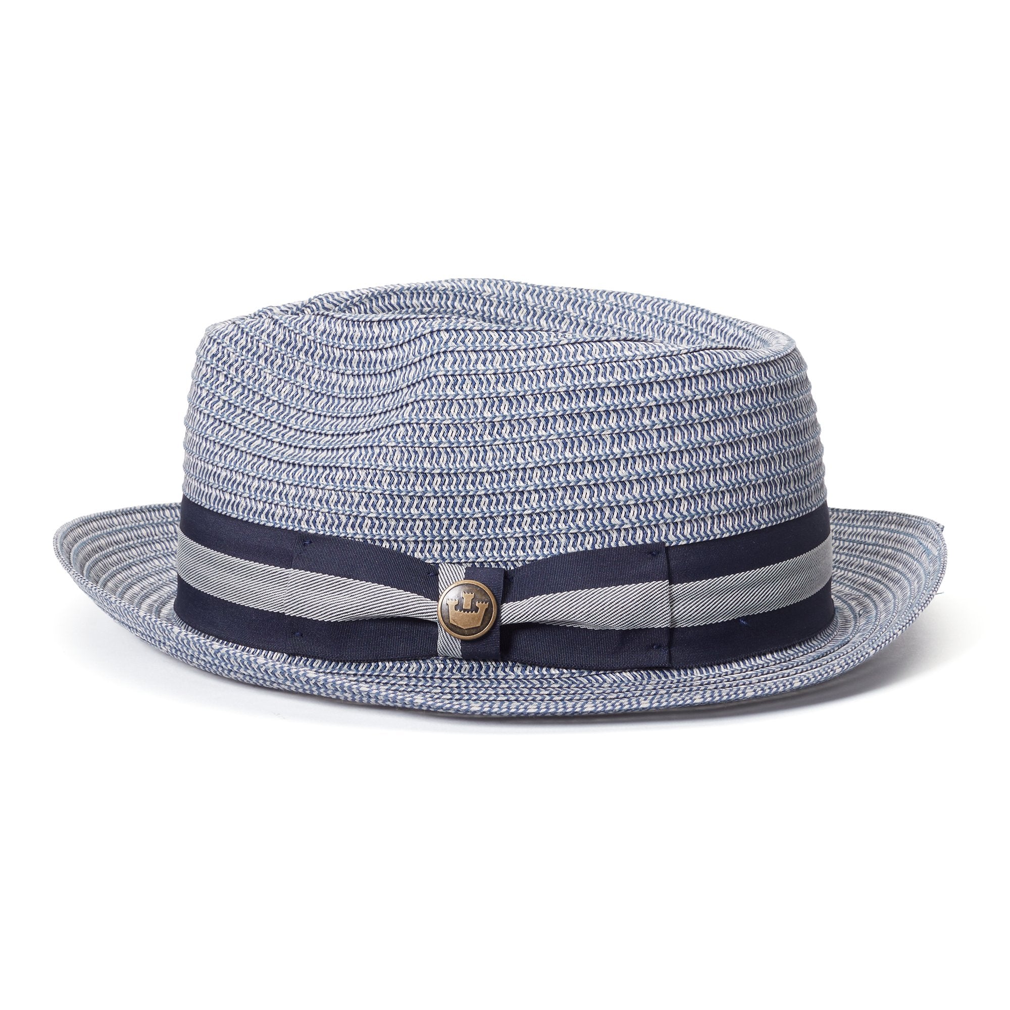 Goorin Bros. cayo plastic classic brim fedora Blue side view
