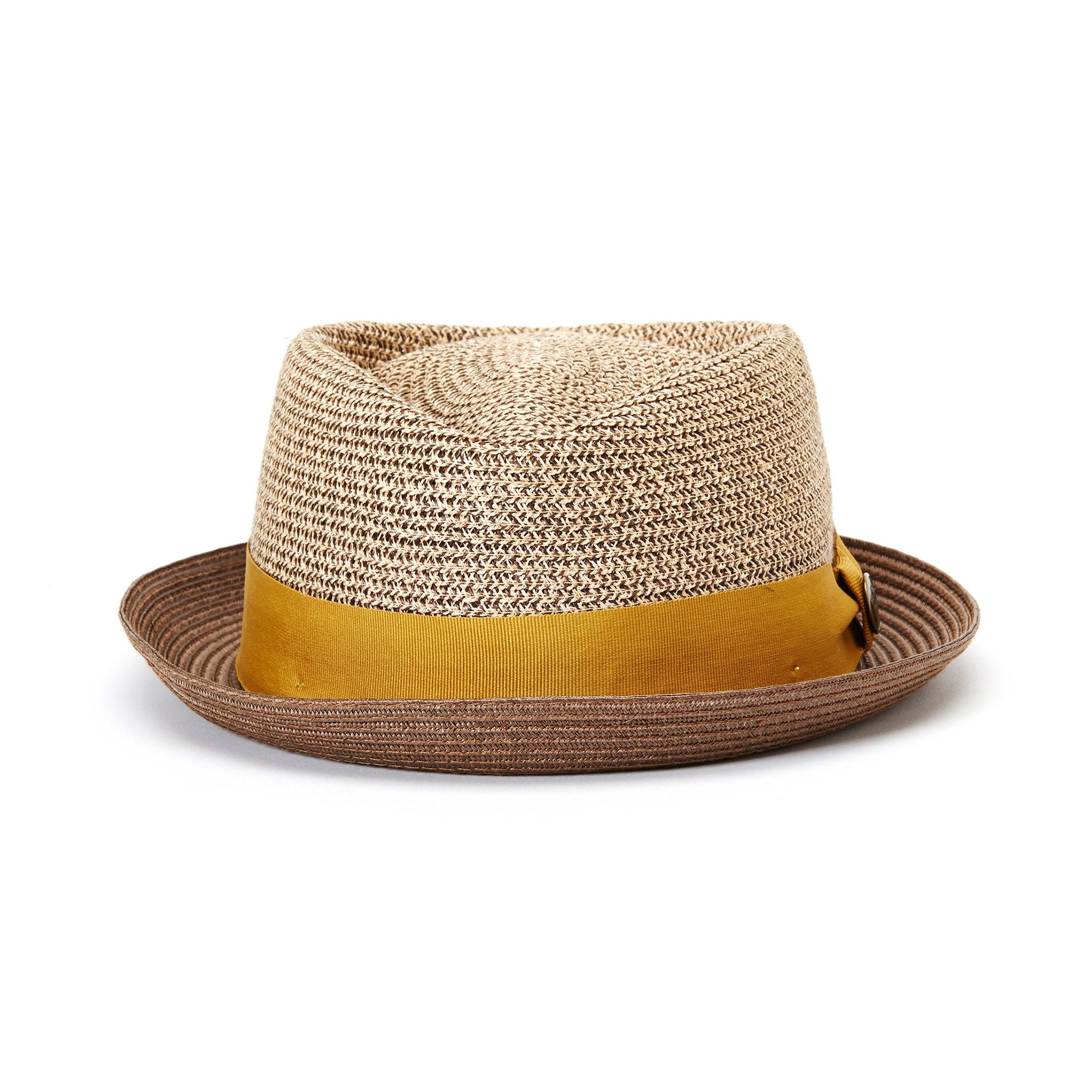 Goorin Bros. cayo guillermo straw porkpie fedora Brown front view