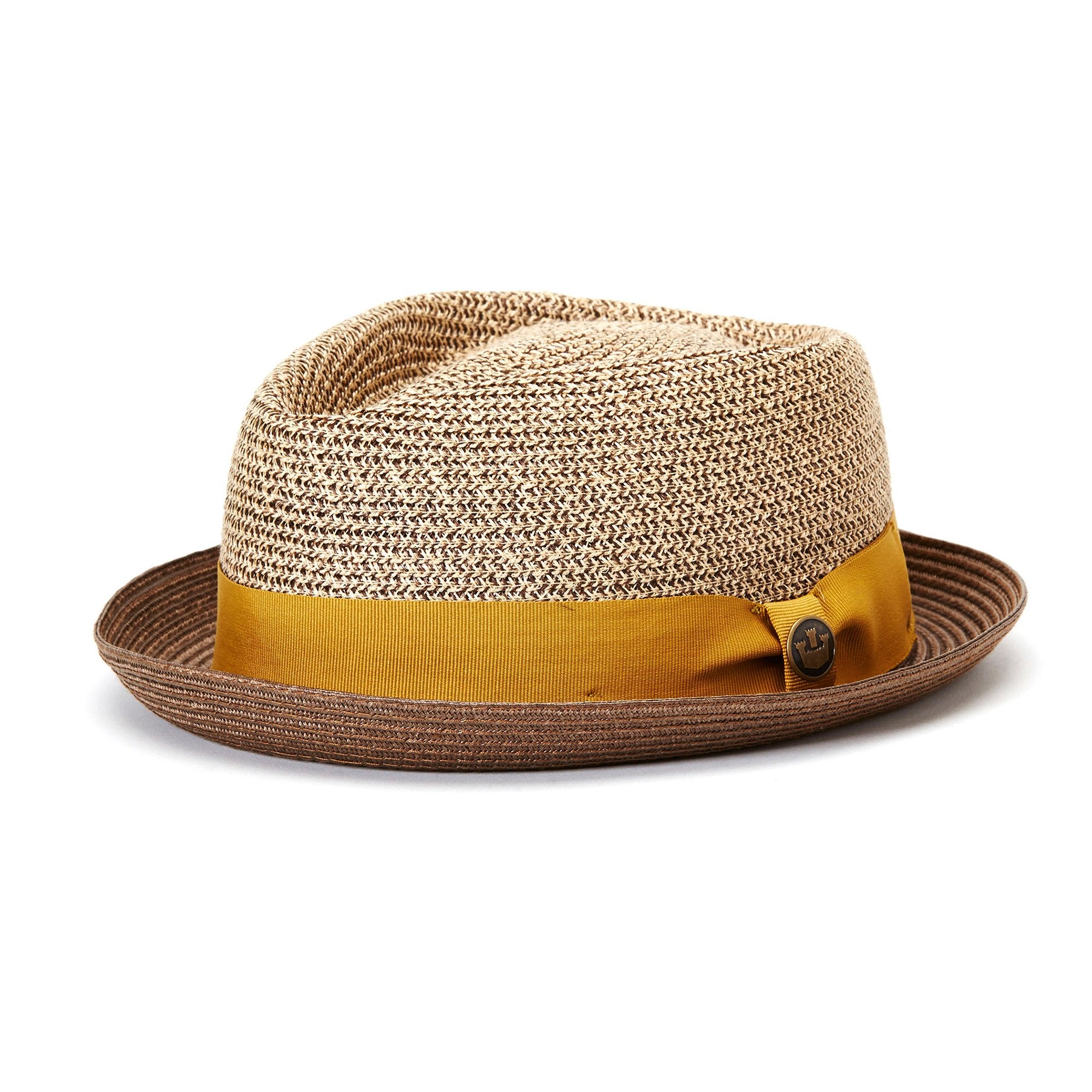 Goorin Bros. cayo guillermo straw porkpie fedora Brown left side view