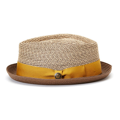 Goorin Bros. cayo guillermo straw porkpie fedora Brown side view