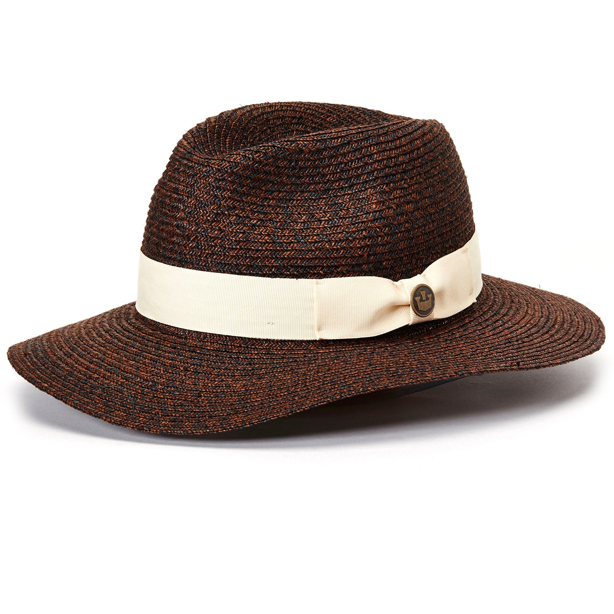 Goorin Bros. pedro corrales straw wide brim fedora Brown left side view