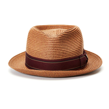 Goorin Bros. diango herrera straw classic brim fedora Camel front view