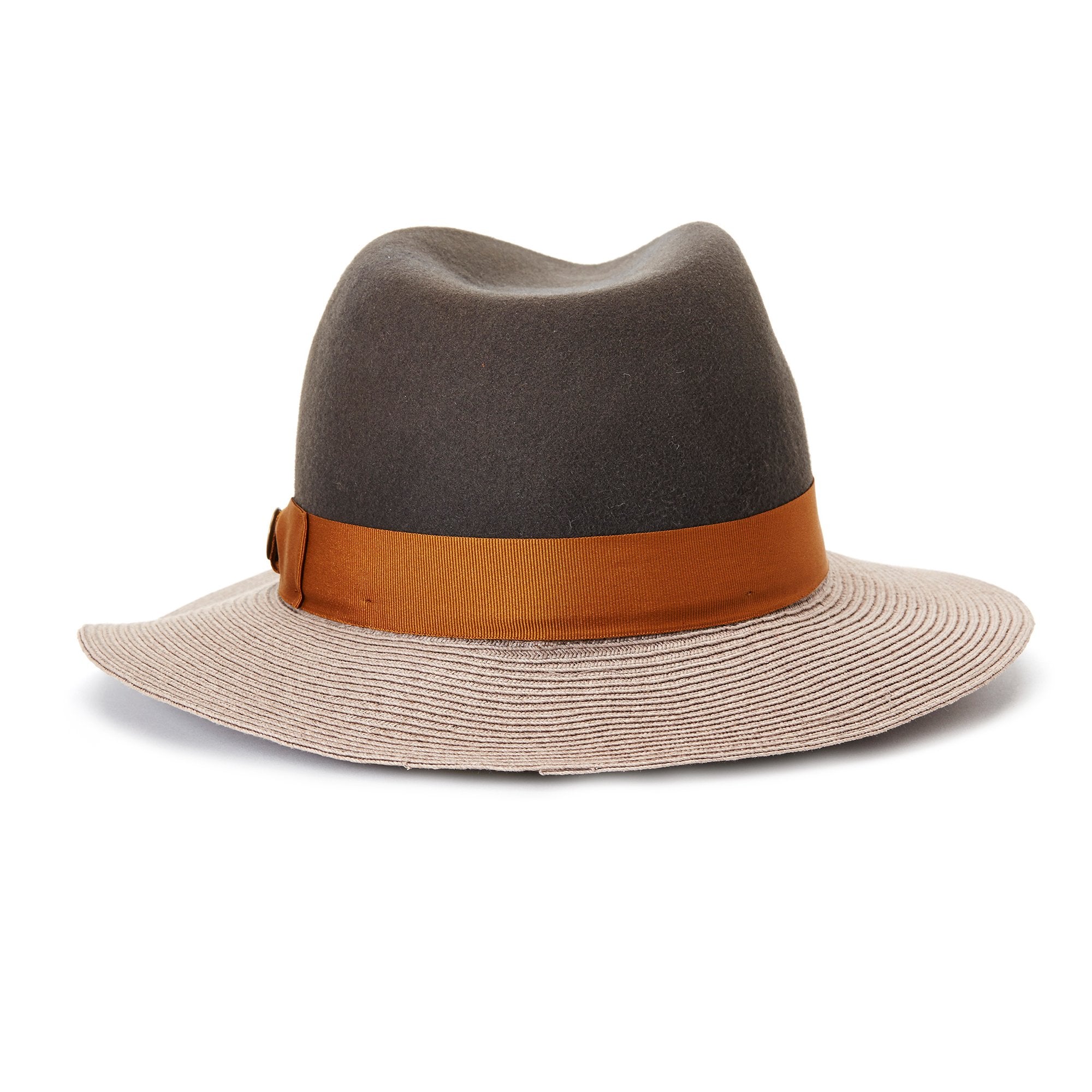 Goorin Bros. the loyalist wool wide brim fedora Charcoal back view
