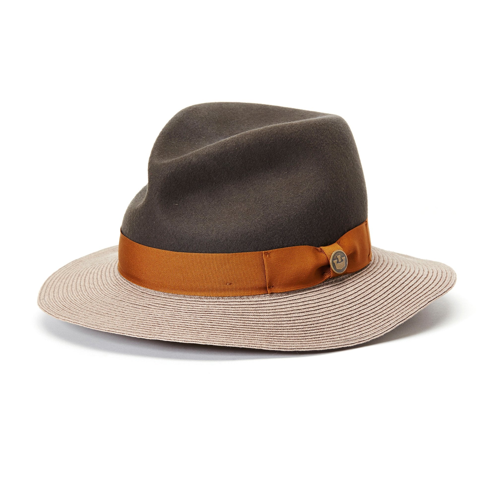 Goorin Bros. the loyalist wool wide brim fedora Charcoal left side view