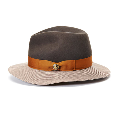 Goorin Bros. the loyalist wool wide brim fedora Charcoal side view