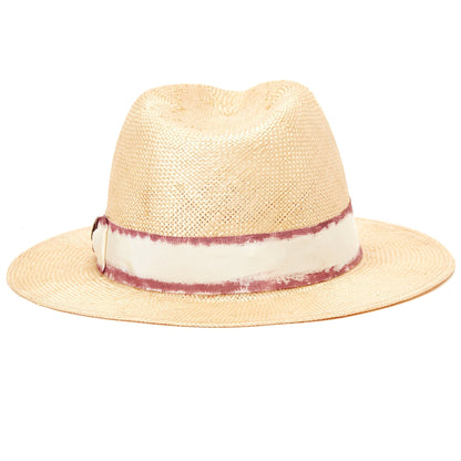 Goorin Bros. audrey sloanne straw wide brim fedora Natural back view