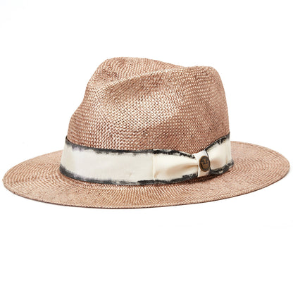 Goorin Bros. audrey sloanne straw wide brim fedora Rose left side view