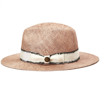 Goorin Bros. audrey sloanne straw wide brim fedora Rose side view
