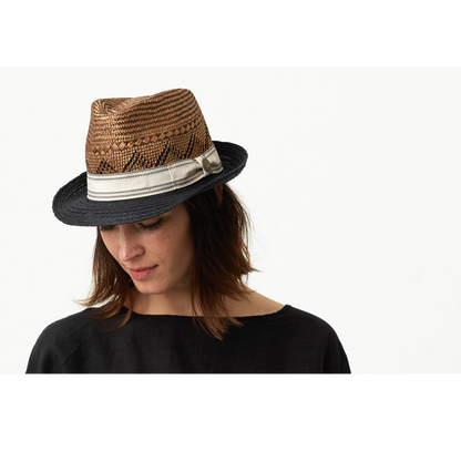 Goorin Bros. trombone walker straw stingy brim fedora Brown  womens styling