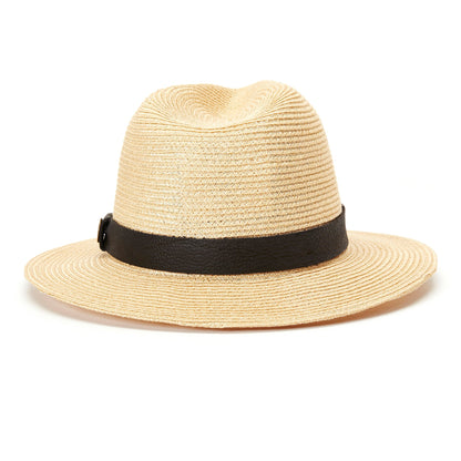 Goorin Bros. george straw wide brim fedora Natural back view