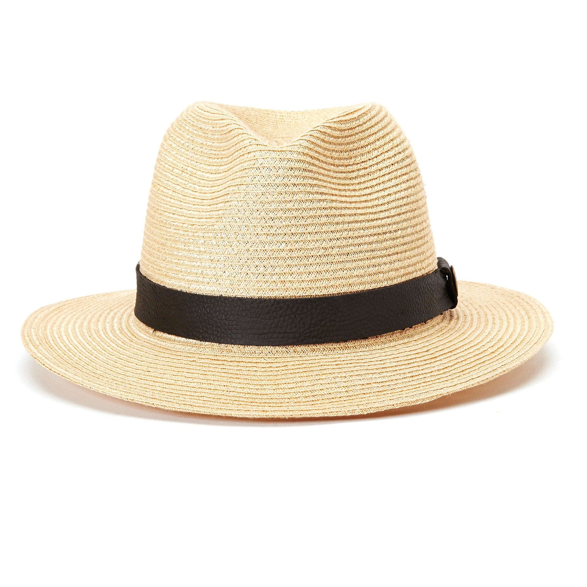 Goorin Bros. george straw wide brim fedora Natural front view