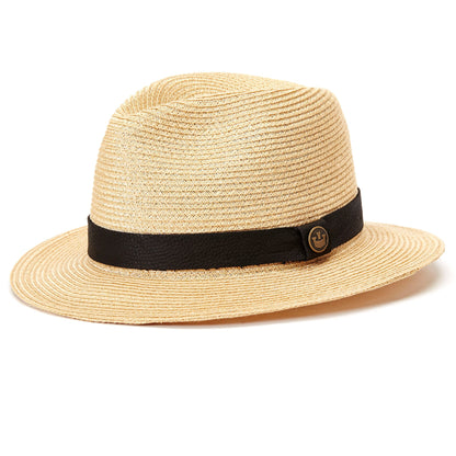 Goorin Bros. george straw wide brim fedora Natural left side view