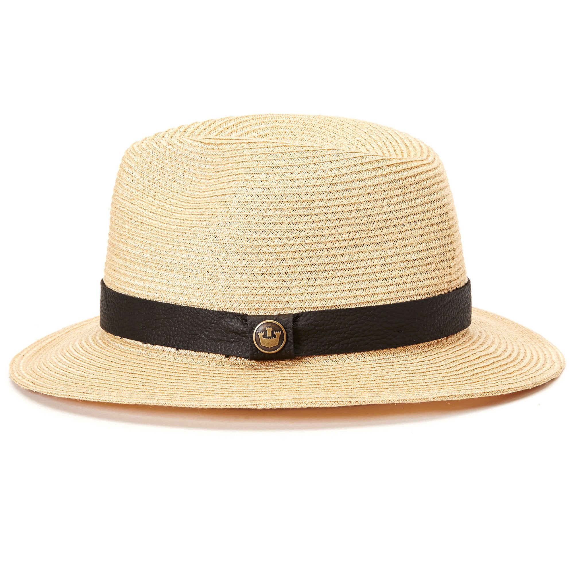 Goorin Bros. george straw wide brim fedora Natural side view
