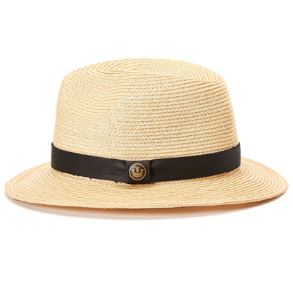 Goorin Bros. george straw wide brim fedora Natural side view