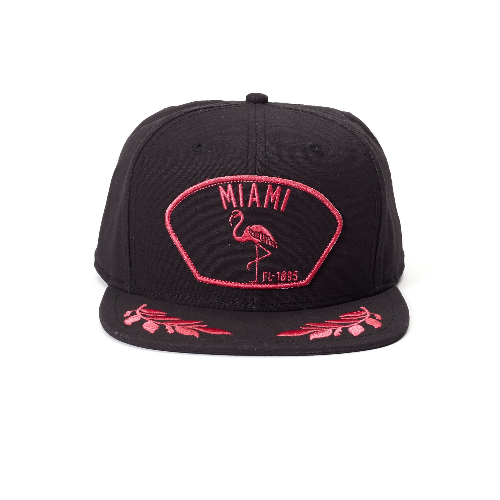 Goorin Bros. miami cotton flat brim baseball cap Black front view