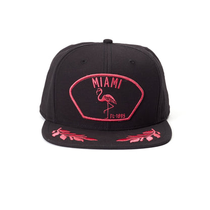 Goorin Bros. miami cotton flat brim baseball cap Black front view