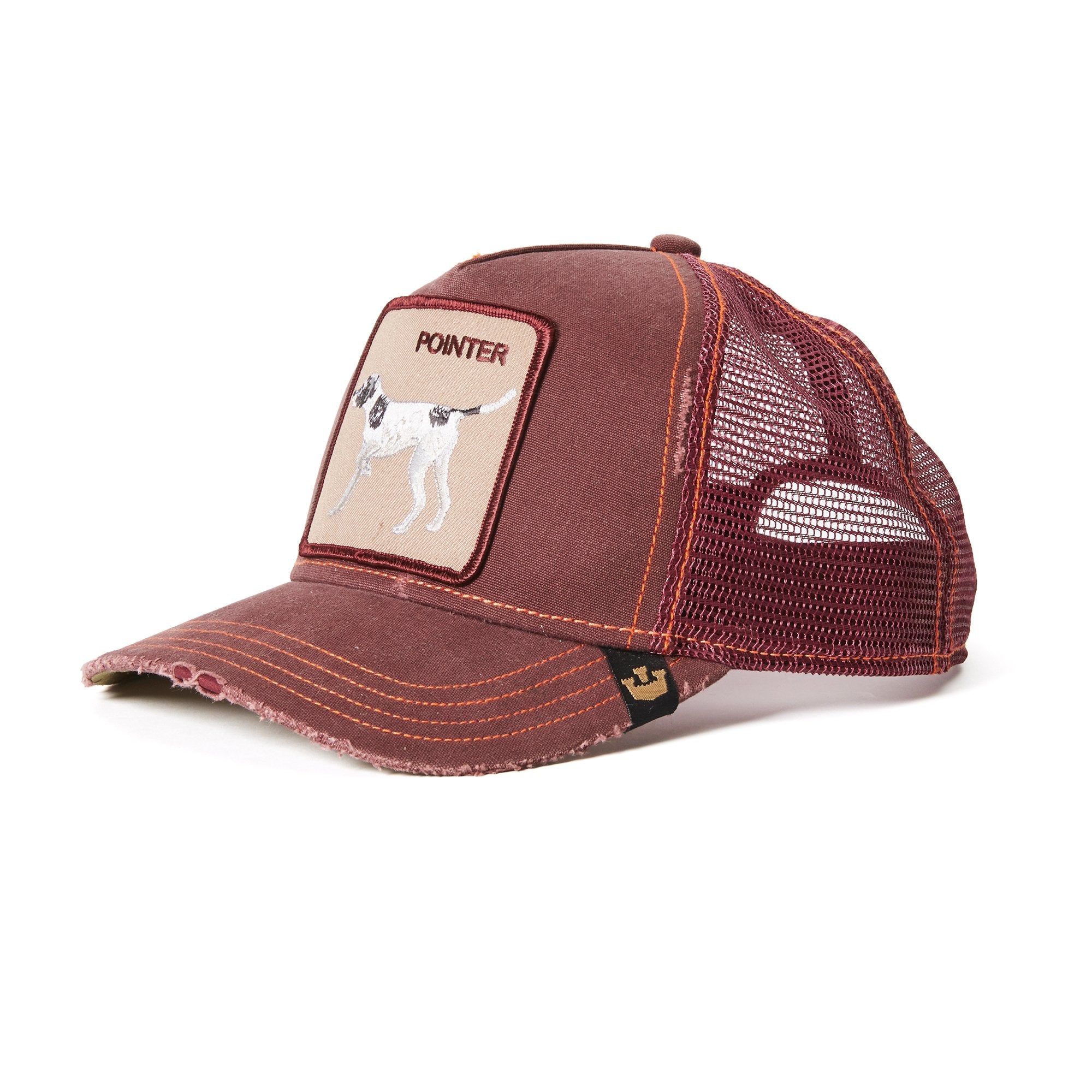 Goorin Bros. the pointer trucker baseball cap Wine left side view
