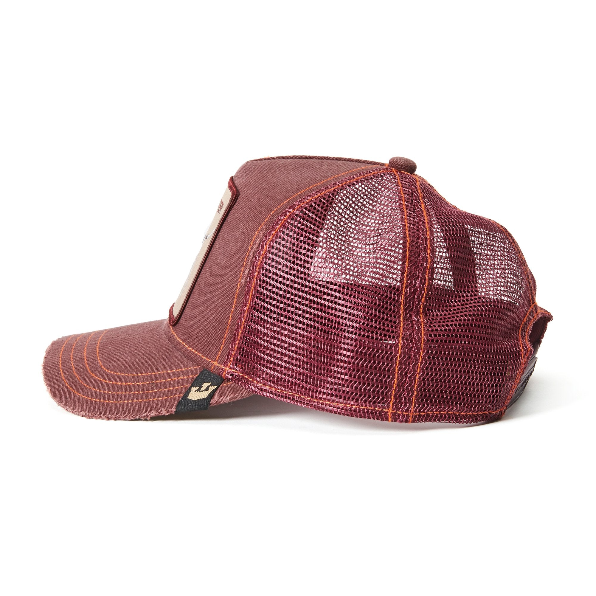 Goorin Bros. the pointer trucker baseball cap Wine side view
