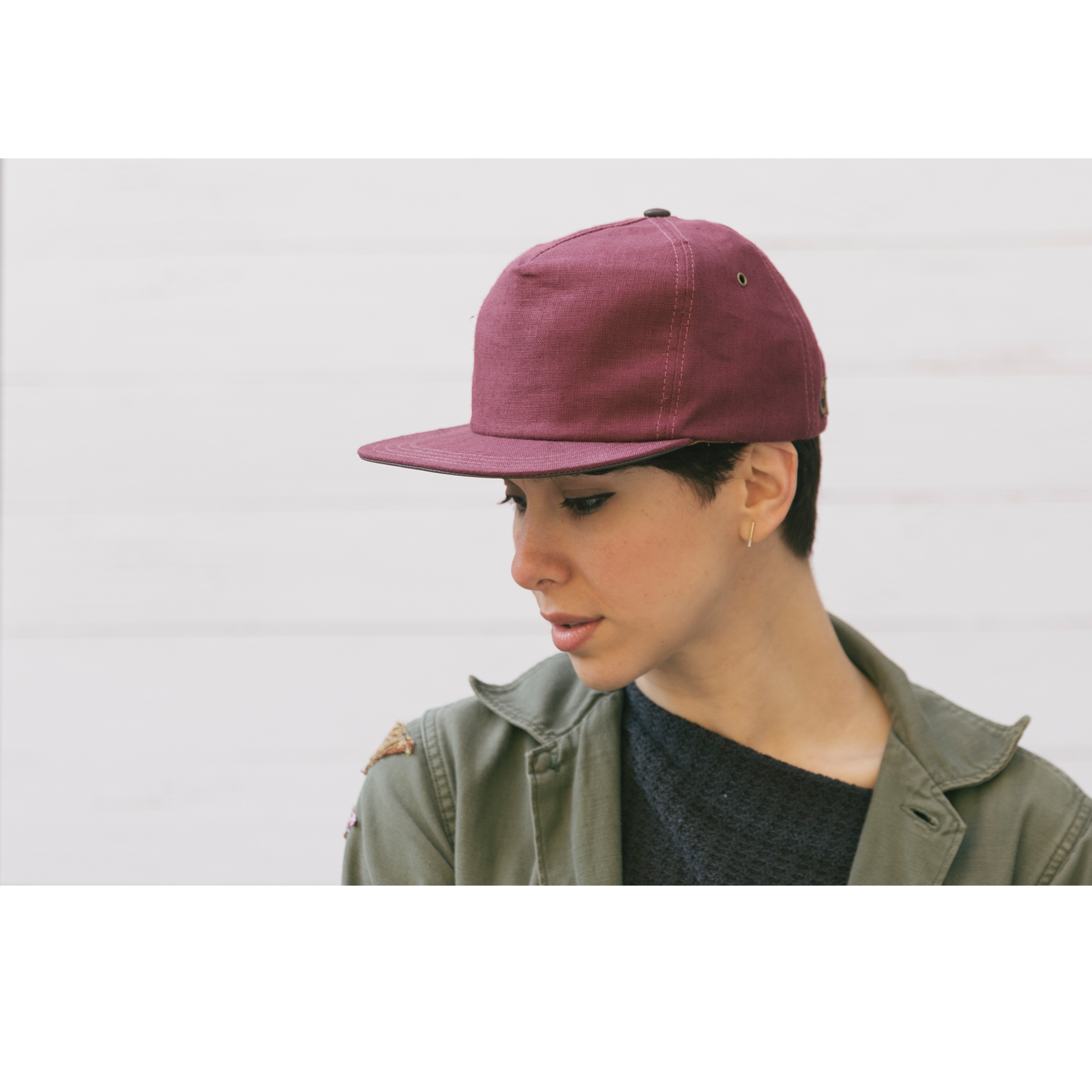 Goorin Bros. pool boy linen baseball cap Plum  womens styling