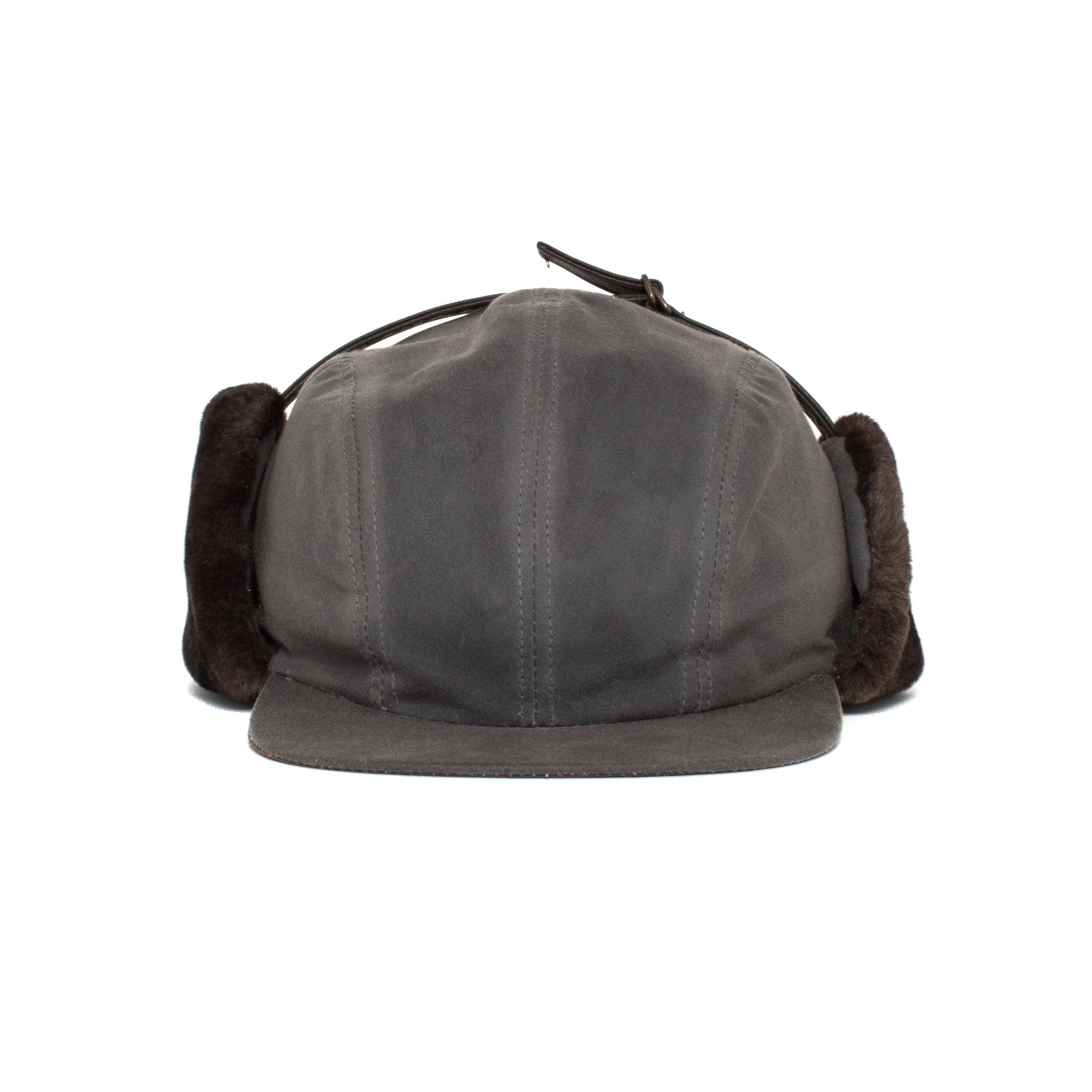 Goorin Bros. seal rock cotton hunter cap with earflaps cap Charcoal front view