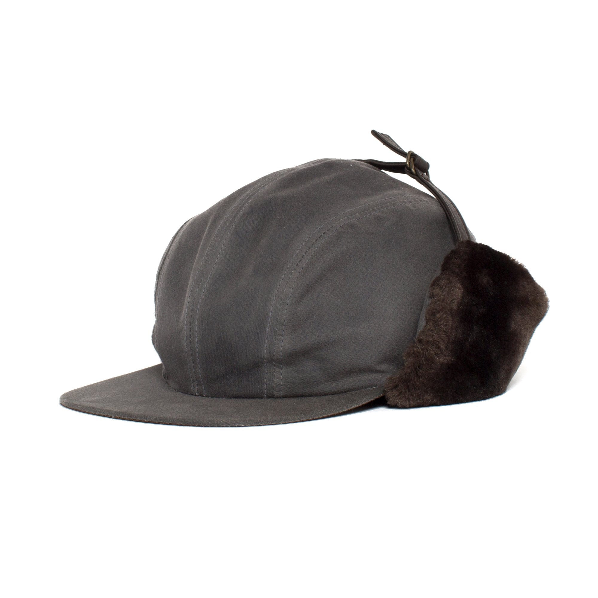 Goorin Bros. seal rock cotton hunter cap with earflaps cap Charcoal left side view