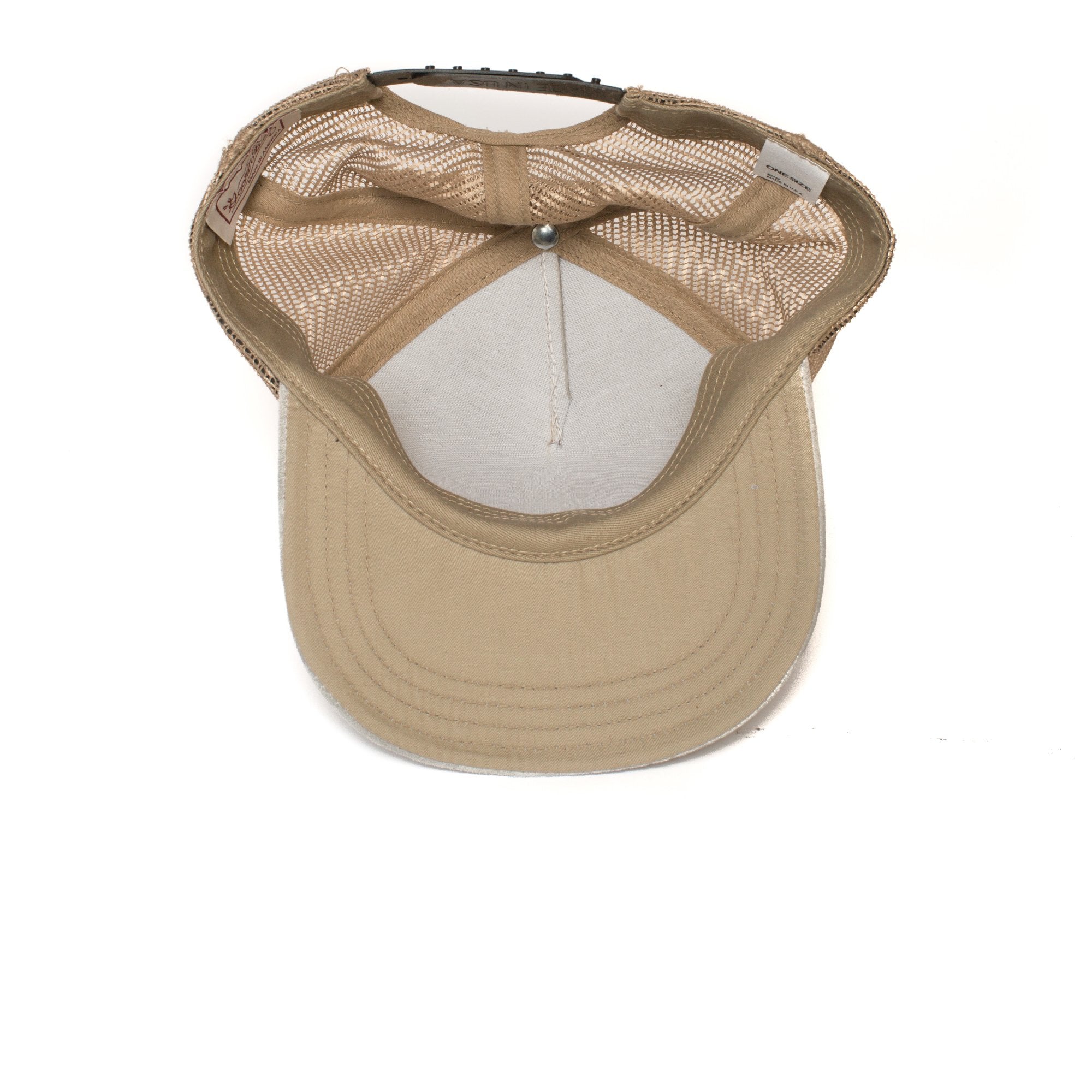Goorin Bros. crocodile suede 5 panel trucker baseball cap Grey under view