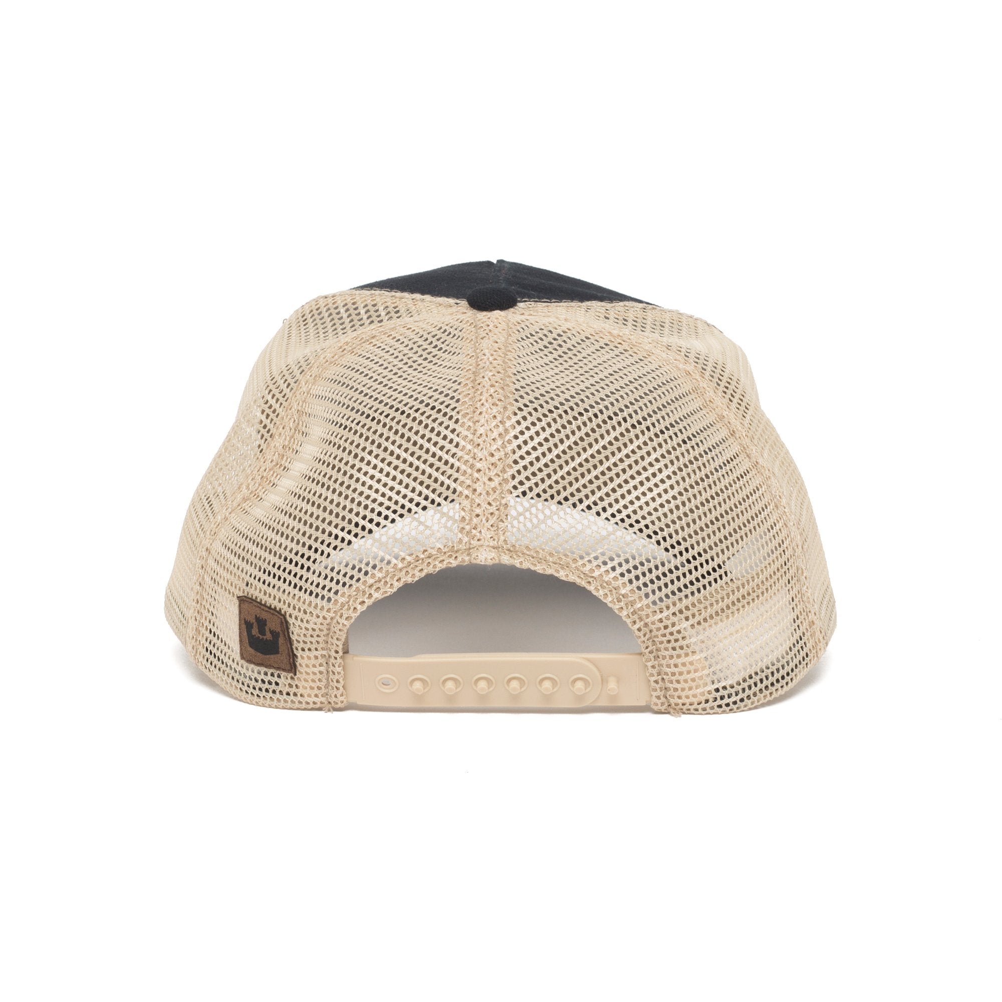 Goorin Bros. hairy bear cotton 5 panel trucker baseball cap Black back view