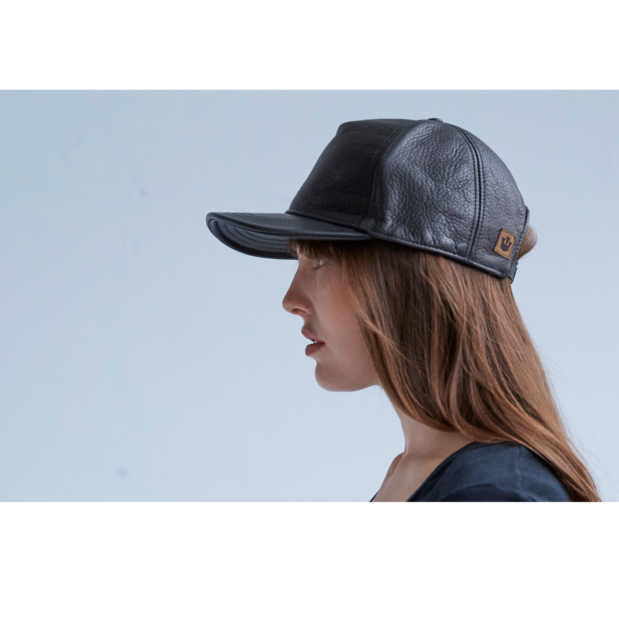 Goorin Bros. corner pocket leather baseball cap Black  womens styling