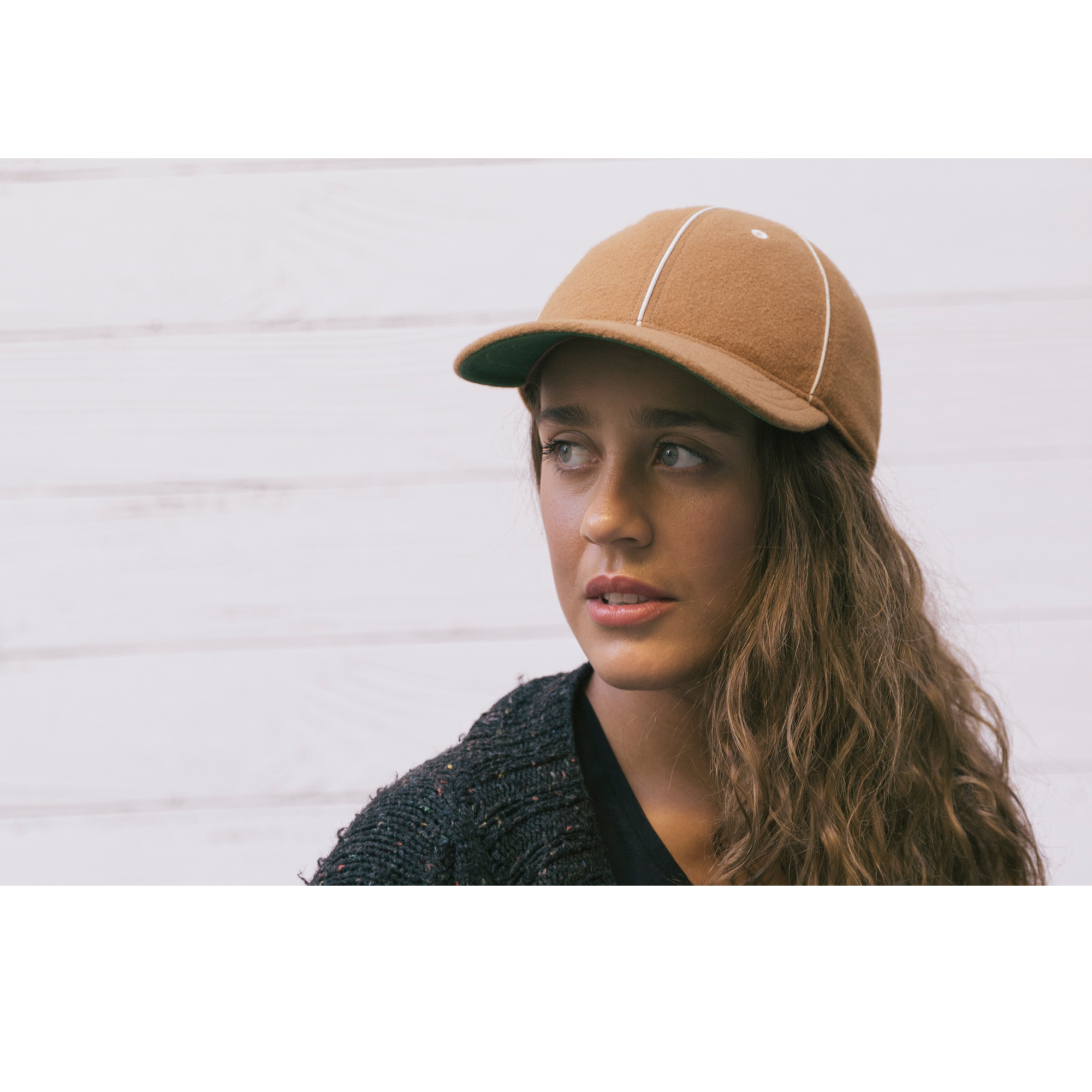 Goorin Bros. original wool blend 6 panel baseball cap Khaki  womens styling