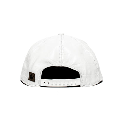 Goorin Bros. dealer leather baseball cap White back view