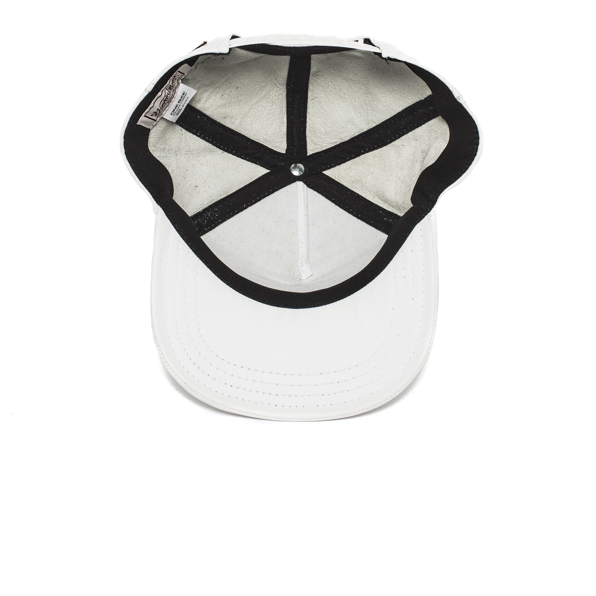 Goorin Bros. dealer leather baseball cap White under view